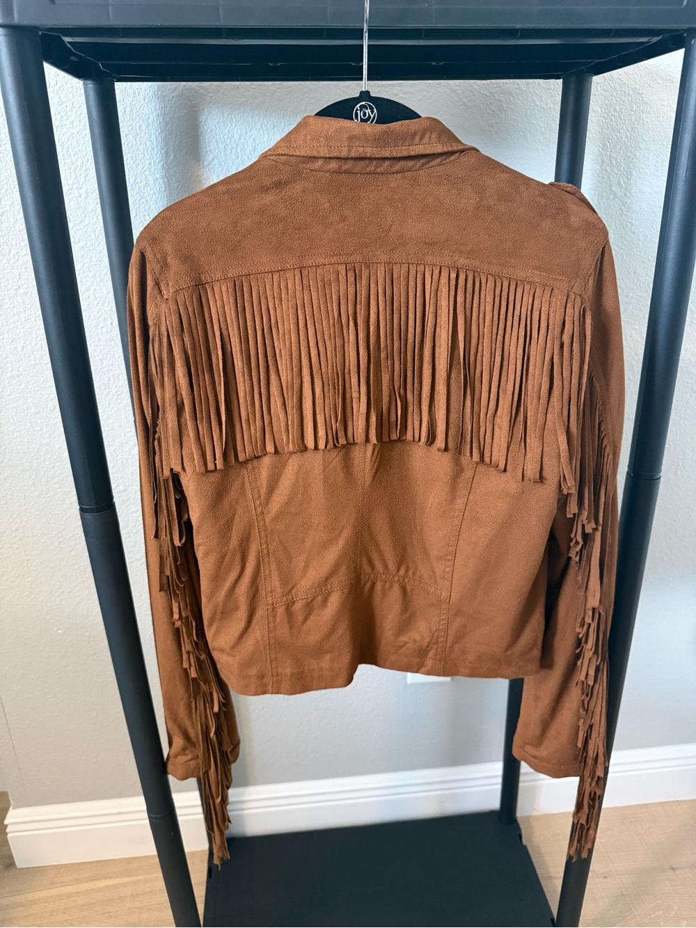 American Rag Rust Brown Fringe Moto Jacket - Picture 4 of 7